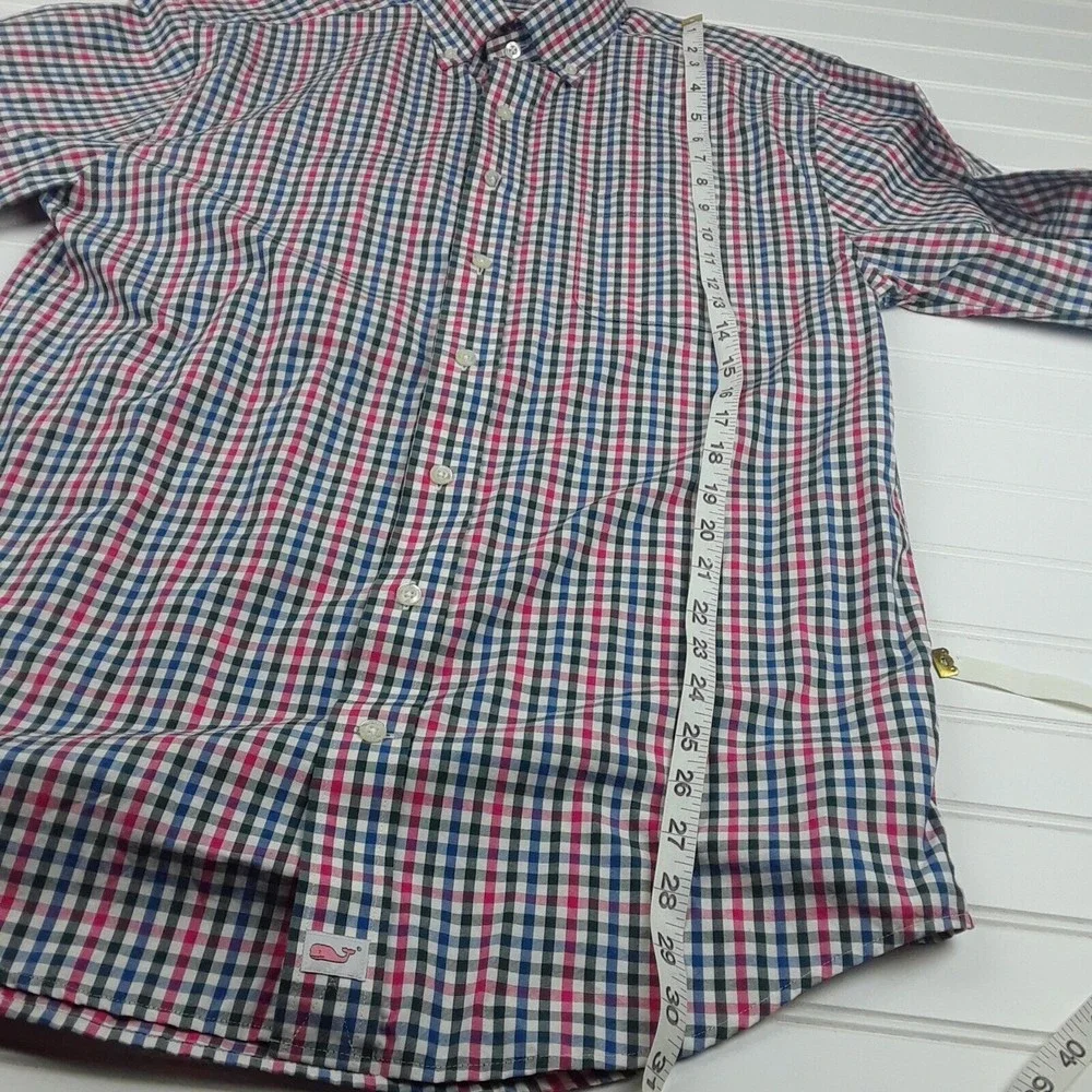Vineyard Vines Long Sleeve Plaid Button Down Colorful Classic  Men's Medium - Picture 9 of 10